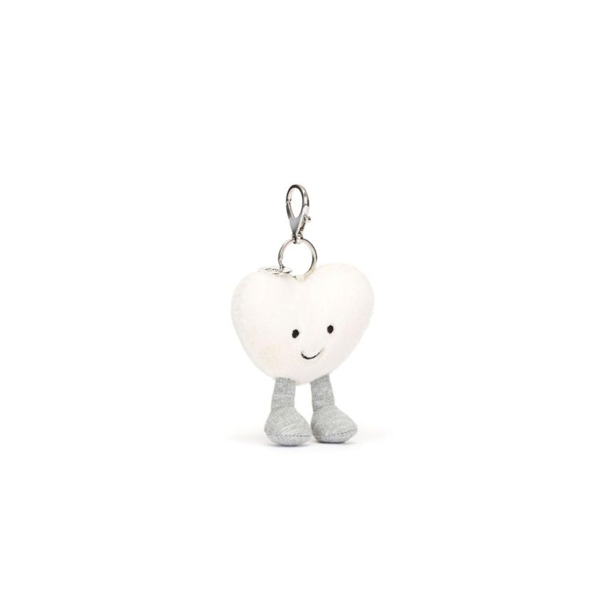 Amuseables Cream Heart Bag Charm